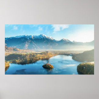 Bled, Slovenia landscape Poster