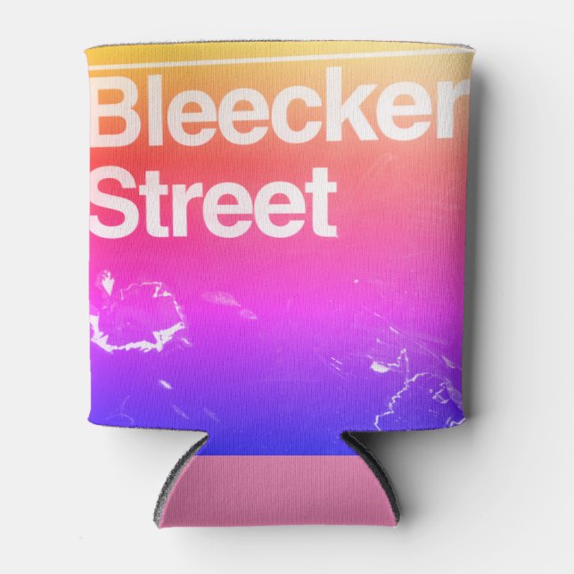 Bleecker Street, Greenwich Village, Manhattan NYC Can Cooler (Front)