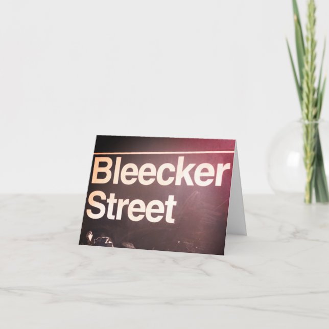 Bleecker Street, Greenwich Village, Manhattan NYC Card (Front)