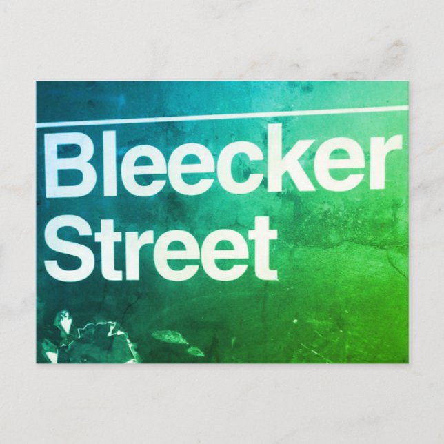 Bleecker Street, Greenwich Village, Manhattan NYC Postcard (Front)