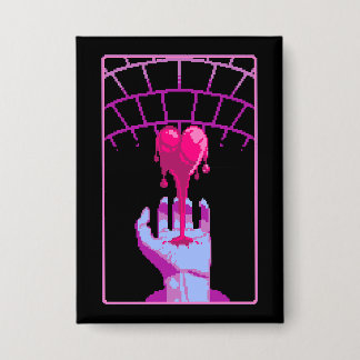 "Bleed For You" Aesthetic Pixel Art  Button