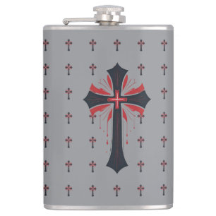 Bleeding Cross Hip Flask