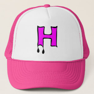 ╚»★Bleeding Devil's Teeth-Initial H Trucker Hat★«╝ Hat