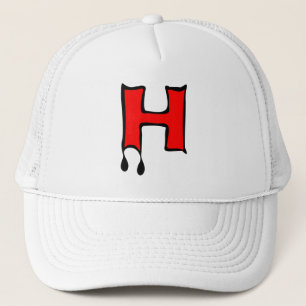╚»★Bleeding Devil's Teeth-Initial H Trucker Hat★«╝ Hat