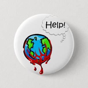 Bleeding Earth 2 6 Cm Round Badge