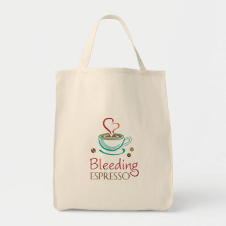 Bleeding Espresso Organic Grocery Tote Bag