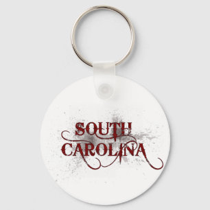 Bleeding Grunge South Carolina Keychain