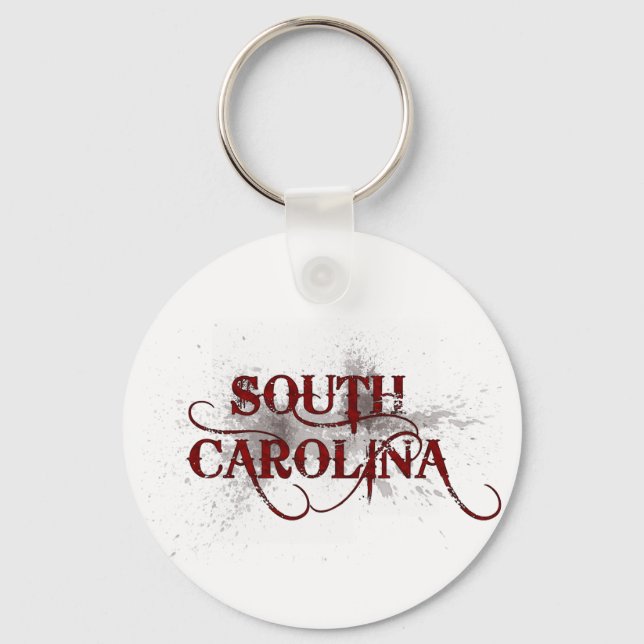 Bleeding Grunge South Carolina Keychain (Front)