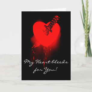 Bleeding Heart and Knife Holiday Card