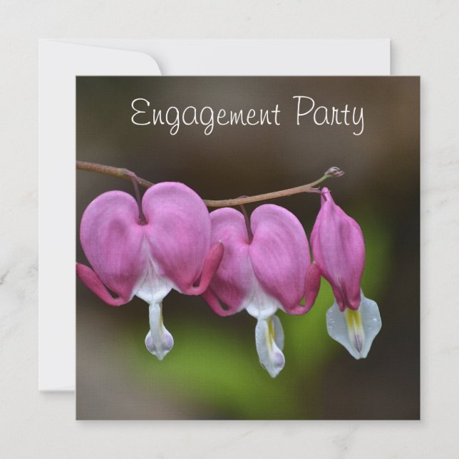 Bleeding Heart Engagement Invitation (Front)