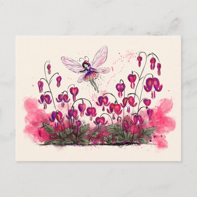 Bleeding Heart Fairy Postcard (Front)