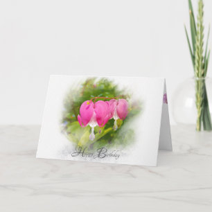 Bleeding heart flower card