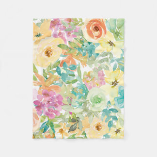 Bleeding Heart Flower Fleece Blanket