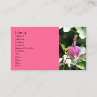 Bleeding Heart Flower Photography Business Card