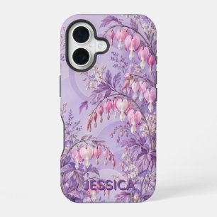 Bleeding Heart Flowers Custom iPhone 16 Case