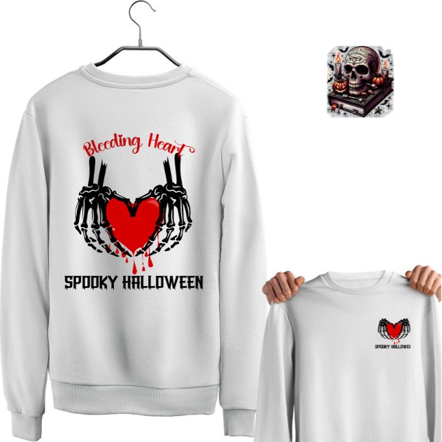 Bleeding Heart Halloween  Sweatshirt (Creator Uploaded)