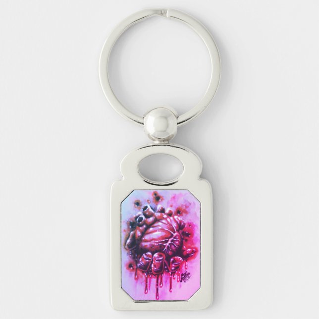 Bleeding Heart Key Ring (Front)