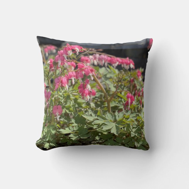 Bleeding Heart Throw Pillow (Front)