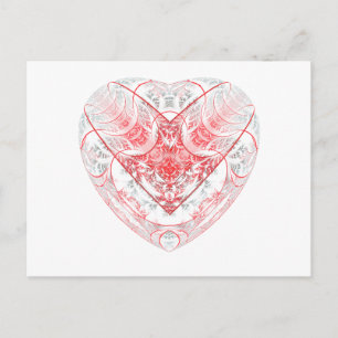 Bleeding Heart White Postcard