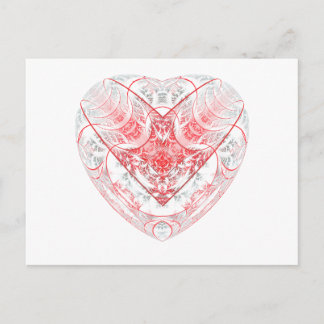 Bleeding Heart White Postcard
