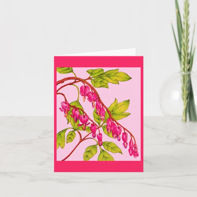 bleeding hearts flowers card (Front)