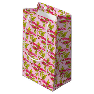 bleeding hearts flowers print small gift bag