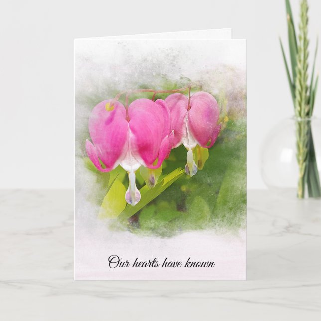 Bleeding Hearts Sympathy Thank You Card (Front)