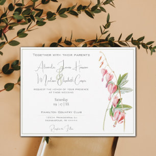 Bleeding Hearts Wedding  Invitation