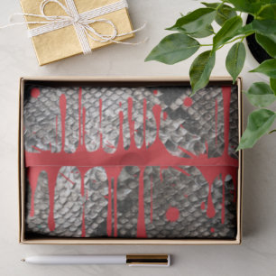 Bleeding Python Skin Gory Red Blood Halloween Yuk Tissue Paper