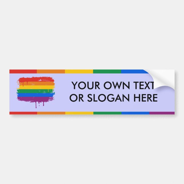Bleeding Rainbow Bumper Sticker (Front)