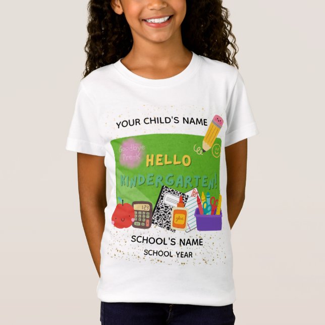 BLEEGRAPHICS: Hello, Kindergarten! T-Shirt (Front)
