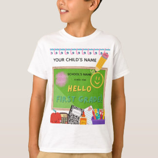 BLEEGRAPICS: Hello First Grade! T-Shirt