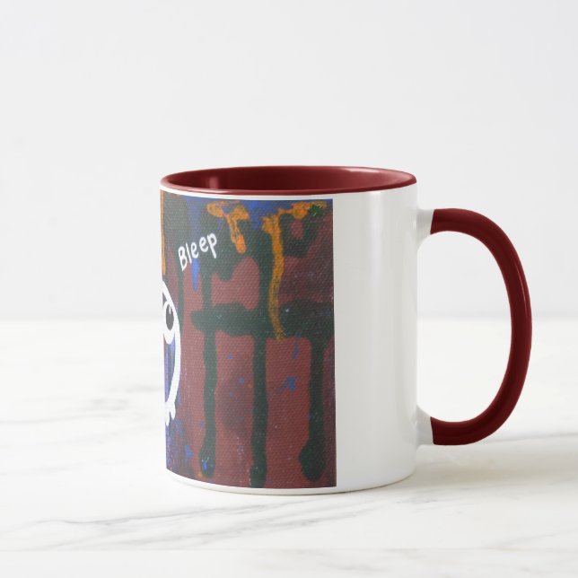 "Bleep" space graffiti mug (Right)