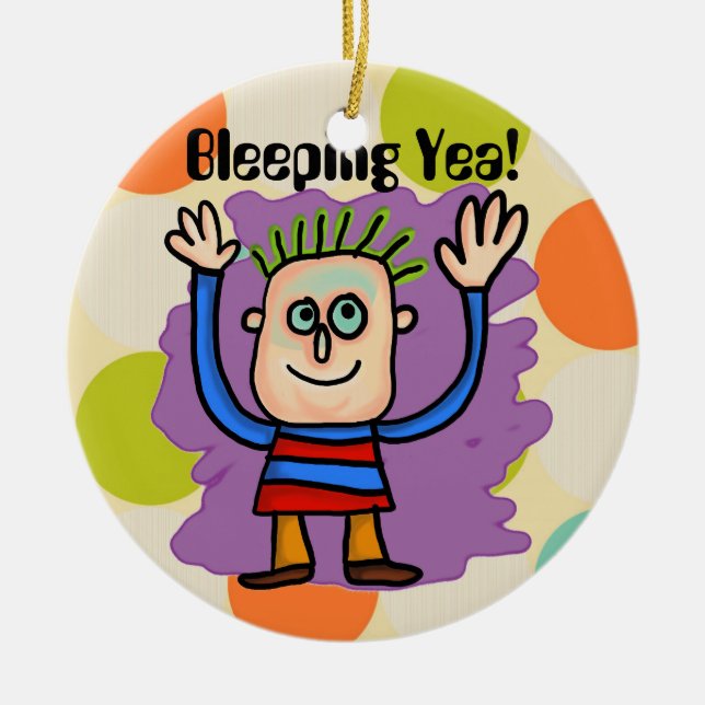 Bleeping Yea! Christmas Ornament (Front)