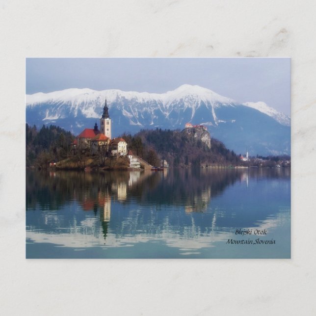 Blejski Otok Mountain ,Slovenia Holiday Postcard (Front)