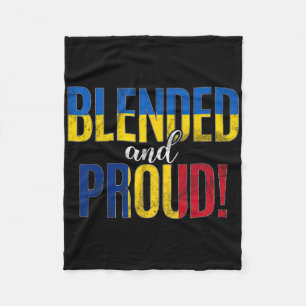 Blended And Proud Nationality Half Ukrainian Half Fleece Blanket