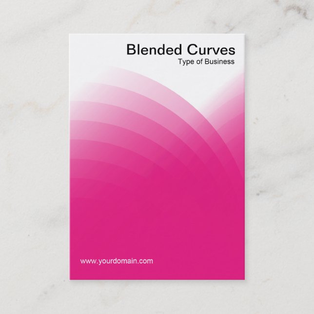 Blended Curves - Crimson Business Card (Front)