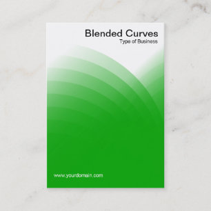 Blended Curves - Green Business Card
