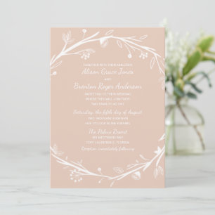 Blended Families Wreath Wedding Invitation