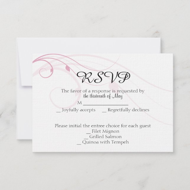 Blended Family Wedding Response Card (Front)