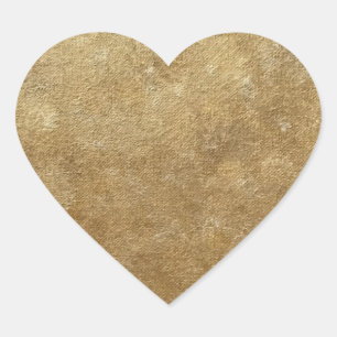 Blended Gold Sparkle Look Heart Stickers
