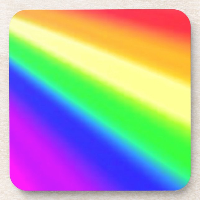 Blended Rainbow Multicolor Pride Coaster (Front)