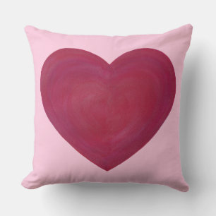Blended Red and Pink Frosty Look Heart Pillows