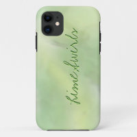 Blended Shades of Yellow and Green Custom Text