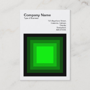 Blended Square - Black to Green Business Card