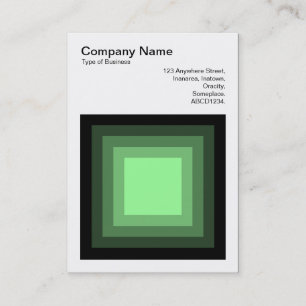 Blended Square - Black to Mint Green Business Card