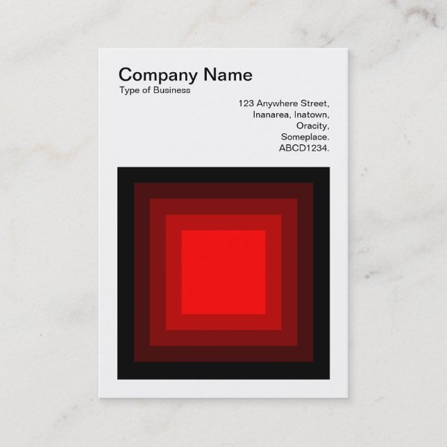 Blended Square - Black to Red Business Card (Front)