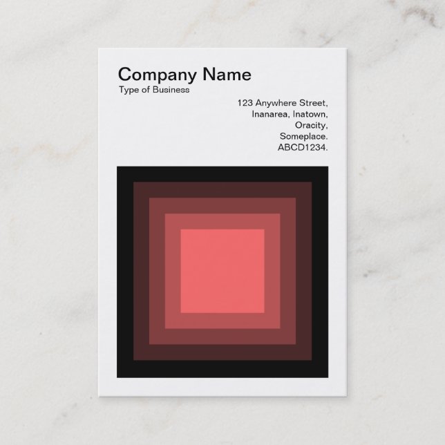 Blended Square - Black to Tropical Pink Business Card (Front)