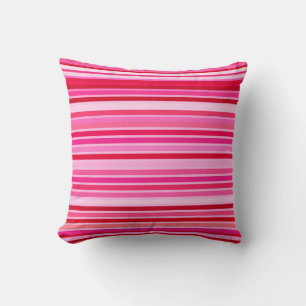 Blended Stripes, Fuchsia, Maroon and Pink  Cushion