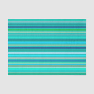 Blended Stripes, Ocean Blue and Turquoise Tissue Paper